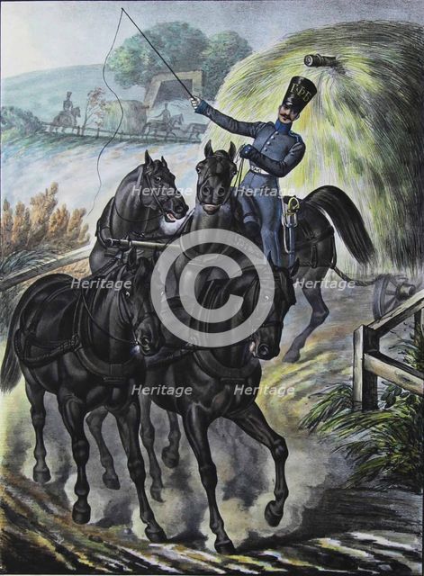 Soldier of the Guards Supply Train Brigade, 1829. Artist: Belousov, Lev Alexandrovich (1806-1864)