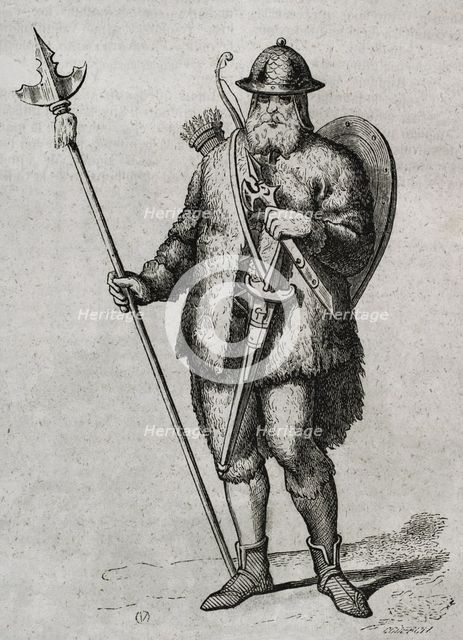 Soldier of the early Goths, 1852. Creator: Coderch.