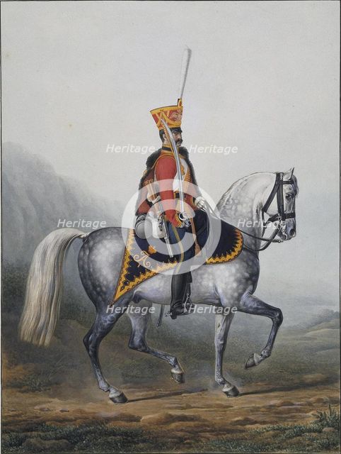 Soldier of the Life-Guards Hussar Regiment, 1817-1824. Artist: Sauerweid, Alexander Ivanovich (1783-1844)