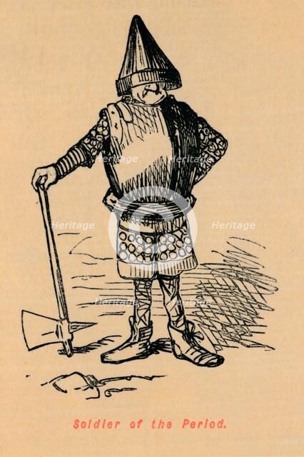 'Soldier of the Period', c1860, (c1860). Artist: John Leech.