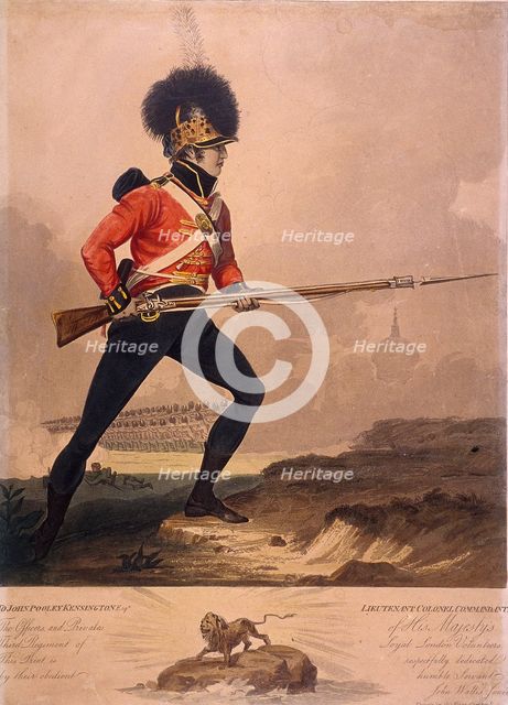 Soldier of the third regiment of the Loyal London Volunteers, 1800. Artist: Anon