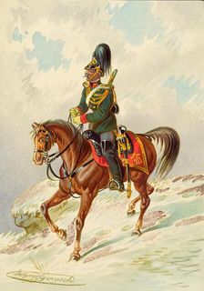 Soldier on horseback, undated. Creator: Franz Gerasch