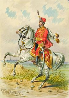 Soldier on horseback, undated. Creator: Franz Gerasch