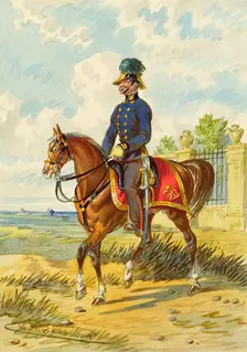 Soldier on horseback, undated. Creator: Franz Gerasch