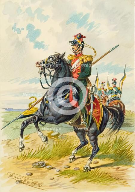 Soldier on horseback, undated. Creator: Franz Gerasch.