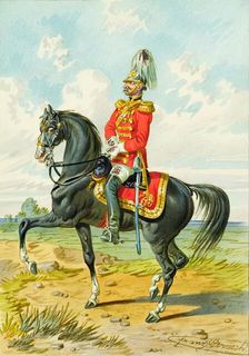 Soldier on horseback, undated. Creator: Franz Gerasch