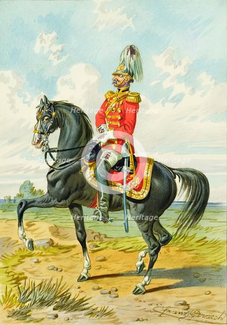 Soldier on horseback, undated. Creator: Franz Gerasch.