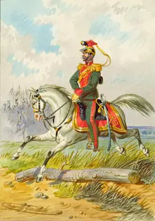 Soldier on horseback, undated. Creator: Franz Gerasch
