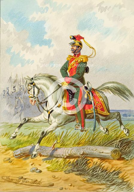Soldier on horseback, undated. Creator: Franz Gerasch.