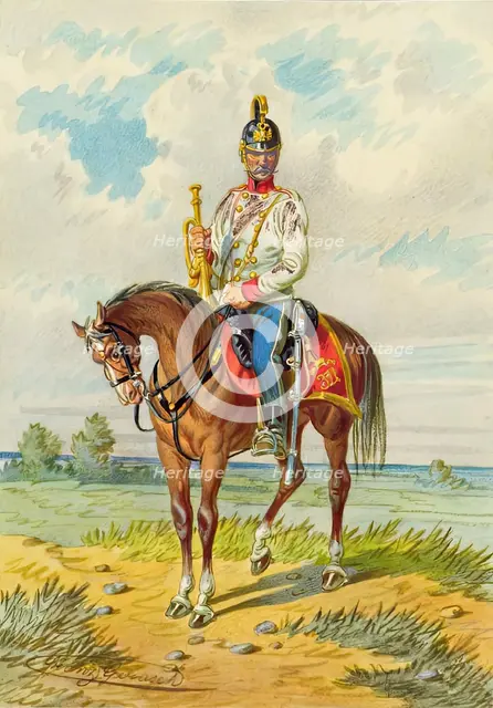Soldier on horseback, undated. Creator: Franz Gerasch.