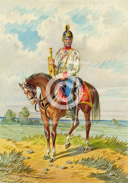 Soldier on horseback, undated. Creator: Franz Gerasch.