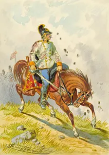 Soldier on horseback, undated. Creator: Franz Gerasch