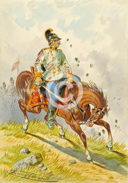 Soldier on horseback, undated. Creator: Franz Gerasch.