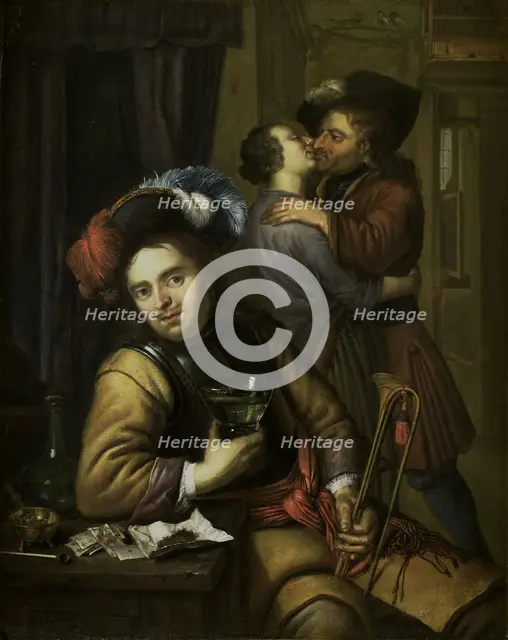Soldier Scene, 1680-1738. Creator: Carel de Moor.