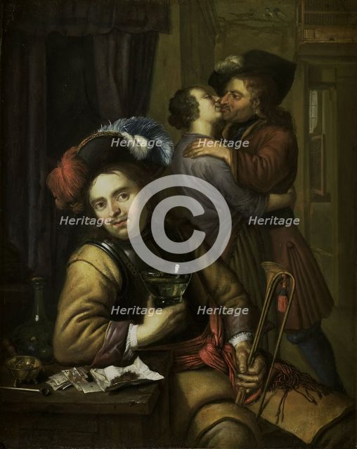 Soldier Scene, 1680-1738. Creator: Carel de Moor.