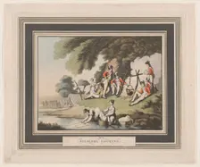 Soldiers Cooking, April 1, 1798. Creator: Heinrich Schutz