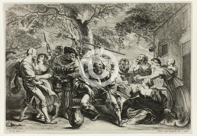 Soldiers and Peasants, 1640/50. Creator: Frans van den Wyngaerde.