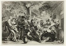 Soldiers and Peasants, 1640/50. Creator: Frans van den Wyngaerde