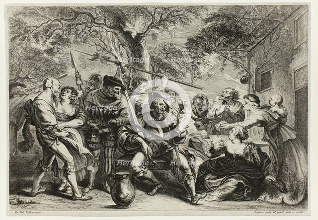 Soldiers and Peasants, 1640/50. Creator: Frans van den Wyngaerde.