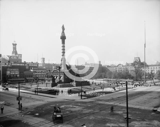 Soldiers' and Sailors' Monument, Cleveland, Ohio, ca 1900. Creator: Unknown.