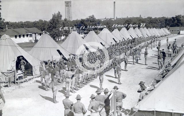 Soldiers at Fort Sheridan, Illinois, USA, 1940. Artist: Ekmark Photo