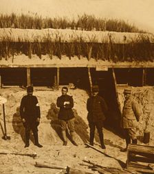 Soldiers at first aid post, c1914-c1918