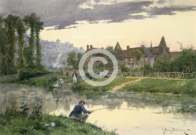 'Soldiers at the Edge of the River', 19th/early 20th century. Artist: Etienne Prosper Berne-Bellecour
