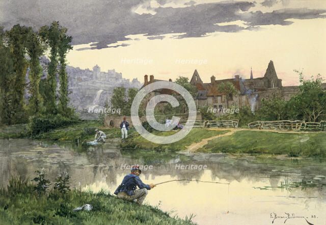 'Soldiers at the Edge of the River', 19th/early 20th century. Artist: Etienne Prosper Berne-Bellecour