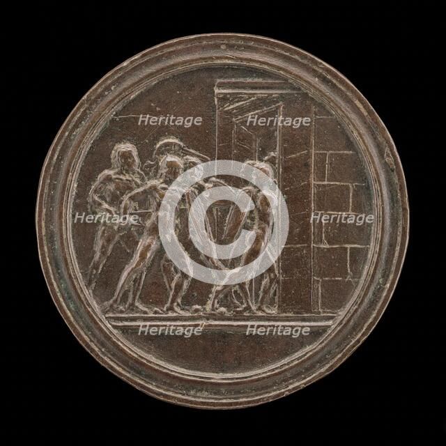 Soldiers Attacking a Gate. Creator: Master of Coriolanus.