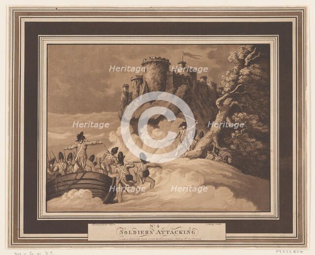 Soldiers Attacking, April 1, 1798. Creator: Heinrich Schutz.