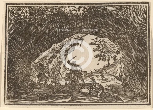 Soldiers Attacking Robbers, 1621. Creator: Edouard Eckman.