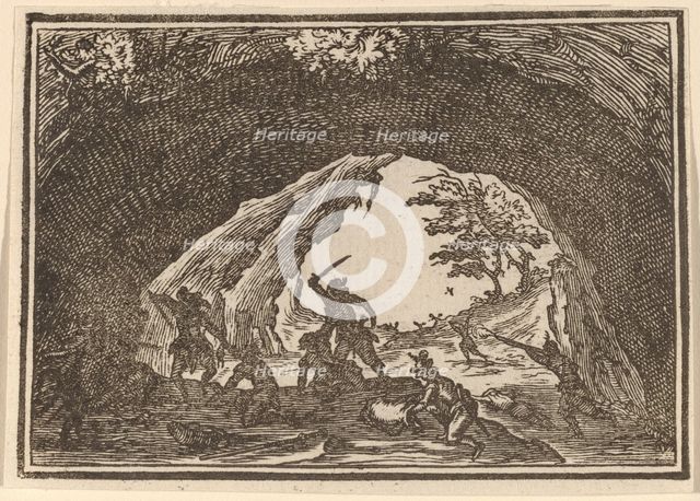 Soldiers Attacking Robbers, 1621. Creator: Edouard Eckman.