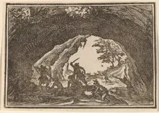Soldiers Attacking Robbers, 1621. Creator: Edouard Eckman
