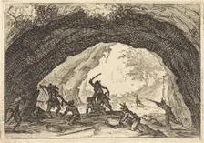 Soldiers Attacking Robbers, c. 1617. Creator: Jacques Callot