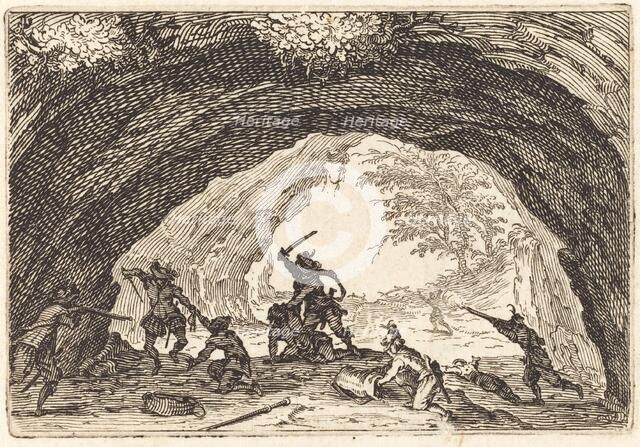 Soldiers Attacking Robbers, c. 1622. Creator: Jacques Callot.