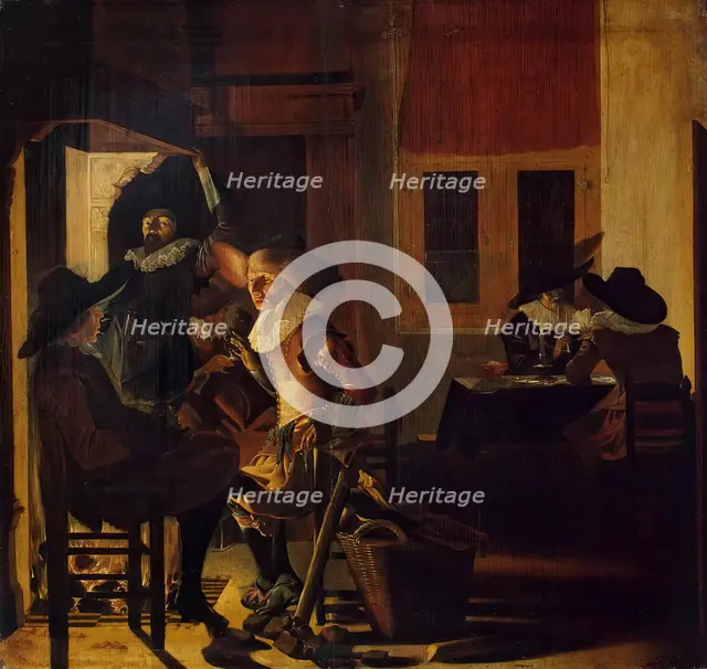 Soldiers Beside a Fireplace, 1633. Creator: Willem Cornelisz Duyster.