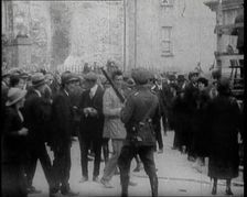 Soldiers Breaking up Fights and Crowds at a Speech by Eamon De Valera, 1922. Creator: British Pathe Ltd