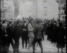 Soldiers Breaking up Fights and Crowds at a Speech by Eamon De Valera, 1922. Creator: British Pathe Ltd
