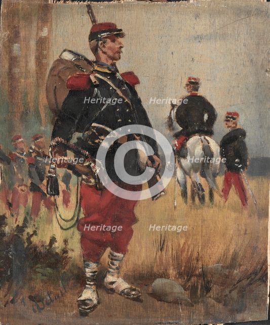 Soldiers, c. 1892. Creator: Édouard Detaille (French, 1848-1912).