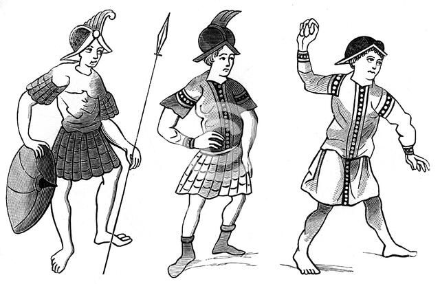 Soldiers, c14th century (1849). Artist: Unknown