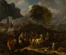 Soldiers Depart after Plundering, c1685-1693. Creator: Pieter van Bloemen