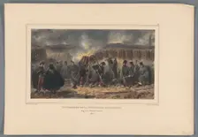 Soldiers dig a trench, 1832, (1833). Creator: Auguste Raffet
