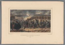Soldiers dig a trench, 1832, (1833). Creator: Auguste Raffet