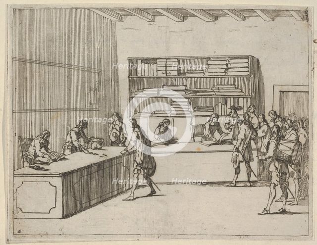 Soldiers Enlisting to Defend the Faith agains the Turks, from L'Idea di un Principe ed Ero..., 1659. Creator: Bartolomeo Fenice.