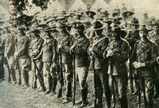 Soldiers from Australia, New Zealand, Canada, and South Africa, 1914-1918, (c1920). Creator: Underwood & Underwood