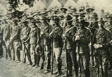 Soldiers from Australia, New Zealand, Canada, and South Africa, 1914-1918, (c1920). Creator: Underwood & Underwood