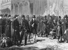Soldiers keeping the streets at Bordeaux, 1871. Creator: Unknown