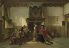 Soldiers in a Guardsroom, 1865-1867. Creator: Herman Frederik Carel Ten Kate