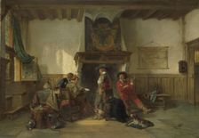 Soldiers in a Guardsroom, 1865-1867. Creator: Herman Frederik Carel Ten Kate