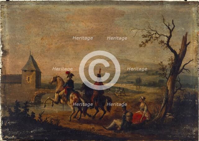 Soldiers in a landscape, between 1751 and 1800. Creator: Michel Duplessis.